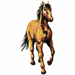 Horses Embroidery Design 6